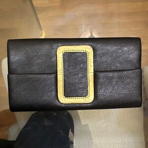 Bijoux nouveau Black Clutch with Gold Accent
